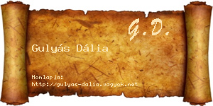 Gulyás Dália névjegykártya